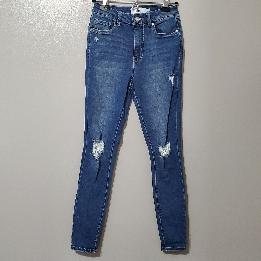 Refuge Miami Womens Skinny Jeans Distressed Size 3